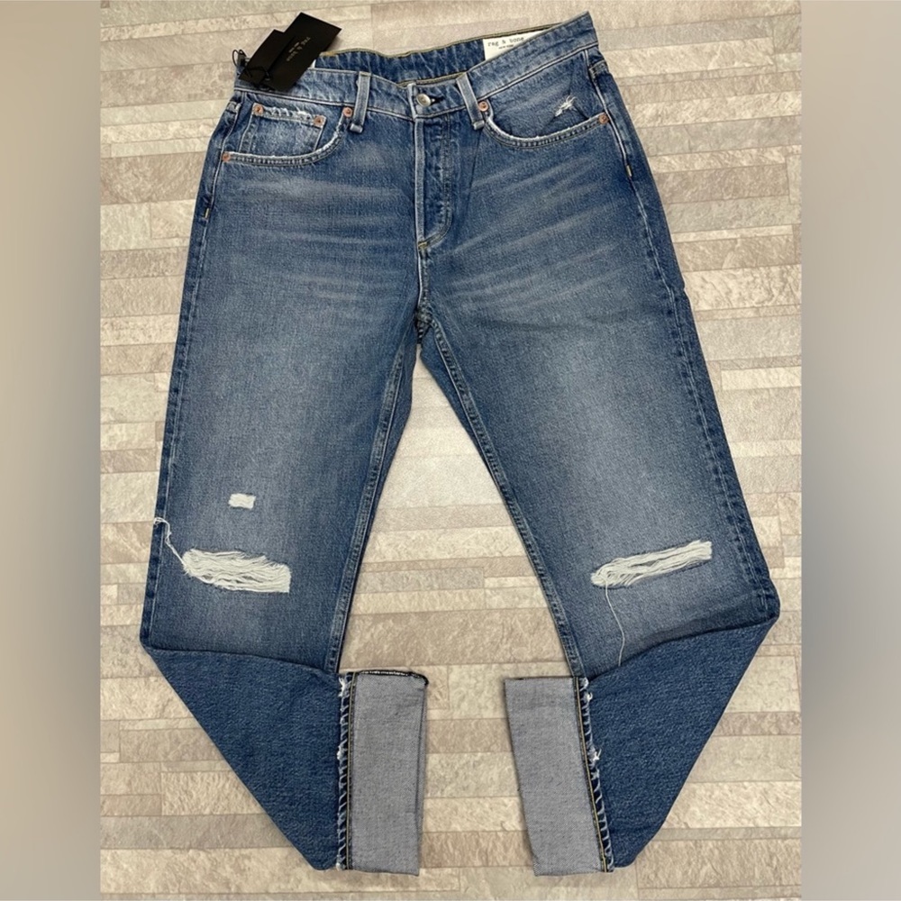 NEW RAG & BONE BRISTOL ROSA MID RISE BOYFRIEND JEANS - Picture 2 of 4